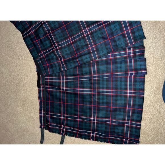 Gothic Scotland Forfar Wool Nationals Kilt Vintage Pleated Dark Academia Tartan - Picture 9 of 13